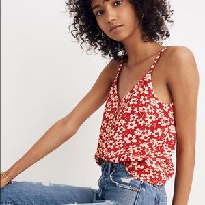 Red Madewell button down cami size 00